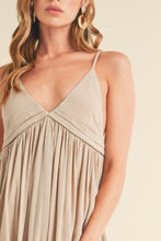 Load image into Gallery viewer, New Summer Ruched Plunge Mini Cami Dress For Women– Flattering, Comfortable, Sophisticated & Alluring with a Sculpted Fit and Plunging Neckline for Special Occasions