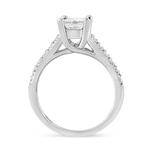 Load image into Gallery viewer, 14K White Gold 1 1/5 Cttw 4-Prong Set Princess Diamond Classic Engagement Ring (I1-I2 Color, H-I Clarity) Ring Size 7