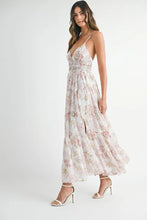 Load image into Gallery viewer, Floral Print Tiered Cami Maxi Summer Dress โ Floral Maxi Dress, Tiered Maxi Dress, Cami Maxi Dress, Breezy Summer Dress, Bohemian Maxi Dress