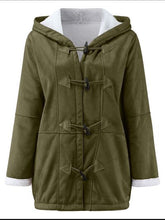 Load image into Gallery viewer, Full Size Pocketed Long Sleeve Hooded Toggle Jacket – Stylish & Functional Outerwear for Women