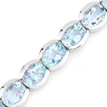 Load image into Gallery viewer, 44.00 Carat Genuine Blue Topaz .925 Sterling Silver Bracelet