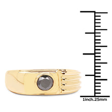 Load image into Gallery viewer, 14K Yellow Gold Plated 0.25 Carat Genuine Black Diamond .925 Sterling Silver Ring