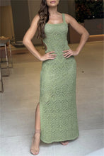 Load image into Gallery viewer, Sky Blue Cutout Side Maxi Dress Elegant Party Summer Long Dress For Girls