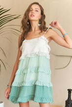 Load image into Gallery viewer, New Summer Swiss Dot Ruffled Tiered Mini Dress For Women β Feminine, Elegant, Playful, Sophisticated, Flirty Mini Dress for Special Occasions