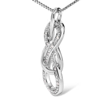 Load image into Gallery viewer, 925 Sterling Silver Diamond Accent Interlocking Infinity Pendant Necklace (H-I Color, I2-I3 Clarity) - 18" Inches