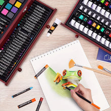 Load image into Gallery viewer, 175-Piece Deluxe Art Set – Crayons, Colored Pencils & Acrylic Paints in Wooden Case