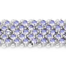 Load image into Gallery viewer, 14.70 Carat Genuine Tanzanite .925 Sterling Silver Bracelet