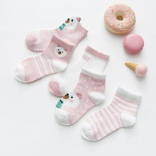 Load image into Gallery viewer, 5Pairs 0-2Y Infant Baby Socks Baby Socks for Girls Cotton Mesh Cute Newborn Boy Toddler Socks Baby Clothes Accessories