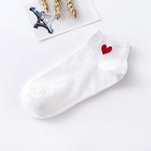 Load image into Gallery viewer, Women Short Socks Red Heart Cute College Fresh Female Socks Soft Cotton Summer Autumn Sock for Girls