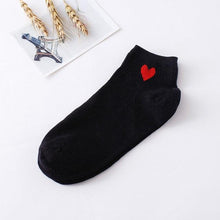 Load image into Gallery viewer, 5pairs Women Short Socks Red Heart Cute College Fresh Female Socks Soft Cotton Summer Autumn Sock for Girls