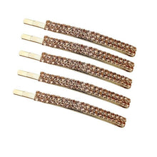 Load image into Gallery viewer, 5PCS Fashion Bling Crystal Rhinestones Hair Clips Women Hairpins Metal Barrettes Hair Styling Tools Accessories Headdress Gorgeous Hair Accessories For Women