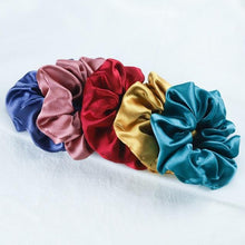 Load image into Gallery viewer, 5PCS/Lot Fashion Silk Satin Scrunchies Headband Large Elastic Rubber Hair Band Women Fashion Hair Scrunchies Ponytail Holder Accessories for Women And Girls