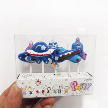 Load image into Gallery viewer, 5PCS/Set Airplane Candle Cartoon Aircraft Spacecraft Rocket Birthday Cake Candles Outer Space Party Favors Cute Space Ship Cake Decorations for Kids Perfect for Birthday Party Children Carnival Party And Cupcake Decorative Candle For Kids Party