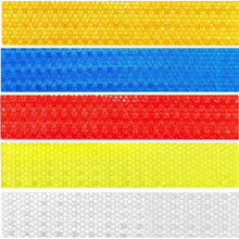 Load image into Gallery viewer, 5pcs/set Car Reflectance Reflector Sticker Auto Strong Reflective Stickers Car Body Trunk Exterior Auto Accessories Reflective Tape Reflex Reflective Stickers Car Trunk Reflective Stickers Night Visibility Reflective Decal Waterproof Exterior Warning