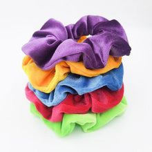 Load image into Gallery viewer, 5PCS/Set Velvet Scrunchies Elastic Rubber Hair Bands Women Girls Soft Solid Headbands Ponytail Holder Hair Rope Tie Accessories Ponytail Holder Accessories for Women And Girls