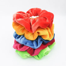 Load image into Gallery viewer, 5PCS/Set Velvet Scrunchies Elastic Rubber Hair Bands Women Girls Soft Solid Headbands Ponytail Holder Hair Rope Tie Accessories Ponytail Holder Accessories for Women And Girls
