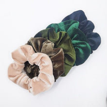 Load image into Gallery viewer, 5PCS/Set Velvet Scrunchies Elastic Rubber Hair Bands Women Girls Soft Solid Headbands Ponytail Holder Hair Rope Tie Accessories Ponytail Holder Accessories for Women And Girls