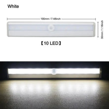 Load image into Gallery viewer, 6/10 LEDs PIR LED Motion Sensor Light Cupboard Wardrobe Bed Lamp LED Under Cabinet Night Light For Closet Stairs Kitchen