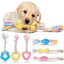 Load image into Gallery viewer, 6-Pack: Puppy Teething Chew Toys with Interactive Ropes