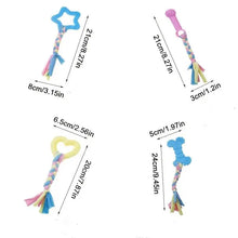 Load image into Gallery viewer, 6-Pack: Puppy Teething Chew Toys with Interactive Ropes