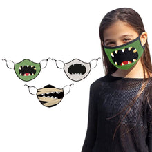Load image into Gallery viewer, 6-Pack: Two-Layer Reusable Halloween Kids Face Mask With Adjustable Earloop