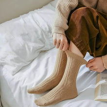 Load image into Gallery viewer, 6-Pairs: Thick & Warm Cream Color Sock