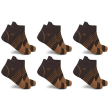 Load image into Gallery viewer, 6-Pairs: Ultra V-Striped Ankle Compression Socks