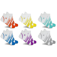 Load image into Gallery viewer, 6-Pairs: Ultra V-Striped Ankle Compression Socks