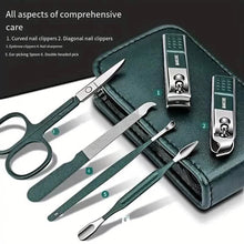 Load image into Gallery viewer, 6-Piece: Nail Clipper Set with Zipper Travel Case