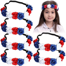 Load image into Gallery viewer, 6-Piece: Patriotic Flower Headbands