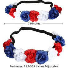Load image into Gallery viewer, 6-Piece: Patriotic Flower Headbands