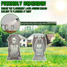 Load image into Gallery viewer, 6-Pieces: Glow in the Dark Halloween Yard Sign Decorations with 12 Stakes