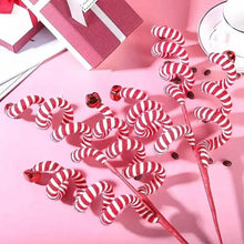 Load image into Gallery viewer, 6-Pieces: Red White Candy Christmas Tree Decorations