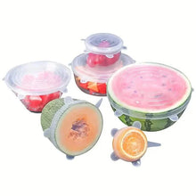 Load image into Gallery viewer, 6-Pieces: Reusable Durable Food Storage Bowl Lids