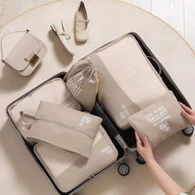Load image into Gallery viewer, 6-Pieces: Travel Luggage Organizers Set Packing Cubes with Shoe Bag Cosmetics Accessories