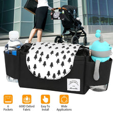 Load image into Gallery viewer, 6-Pockets Baby Trolley Bag with Cup Holder