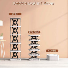 Load image into Gallery viewer, 6-Tier Foldable Vertical Shoe Rack