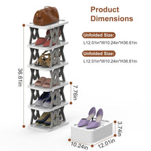 Load image into Gallery viewer, 6-Tier Foldable Vertical Shoe Rack