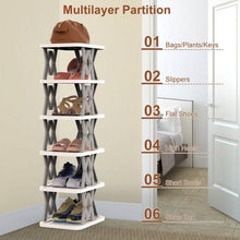 Load image into Gallery viewer, 6-Tier Foldable Vertical Shoe Rack