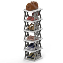 Load image into Gallery viewer, 6-Tier Foldable Vertical Shoe Rack