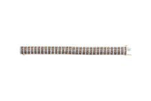 Load image into Gallery viewer, 10K Yellow Gold 10-1/3 Cttw Alternating Coco Color and White Diamond 5 Row Tennis Bracelet (Brown/H-I Color, SI1-SI2 Clarity) - Size 7.25