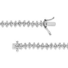 Load image into Gallery viewer, 14K White Gold 5 1/2 Cttw Round Diamond 2-Prong Tennis Bracelet (H-I Color, SI2-I1 Clarity) - 7"