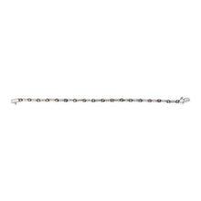 Load image into Gallery viewer, 14k White Gold 2 1/4 Cttw Champagne Diamond Bar Link 7" Bracelet (Champagne Color, I1-I2 Clarity)