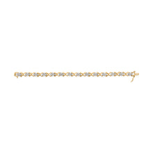 Load image into Gallery viewer, 10k Yellow Gold Plated .925 Sterling Silver 2.00 Cttw Round-Cut Diamond Link 7" Bracelet (H-I Color, I2-I3 Clarity)