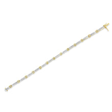 Load image into Gallery viewer, 14K Yellow Gold 1.00 Cttw Baguette Diamond Channel Link Bracelet