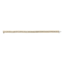 Load image into Gallery viewer, 14K Yellow Gold 8.00 Cttw Half Bezel Set Diamond Tennis Bracelet (H-I Color, SI2-I1 Clarity) - 7" Inches