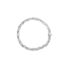 Load image into Gallery viewer, 14K White Gold 2.00 Cttw Diamond Cluster and Spiral Link Bracelet (I-J Color, I1-I2 Clarity) - 7"