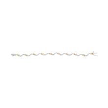 Load image into Gallery viewer, 10K Two-Tone 2.00 Cttw Diamond "X" and Wave Link Bracelet (H-I Color, I1-I2 Clarity) - 7" Inches