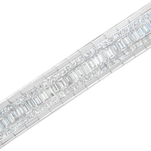 Load image into Gallery viewer, 14K White Gold 7 7/8 Cttw Princess and Baguette Diamond Eternity Line Tennis Bracelet (G-H Color, SI1-SI2 Clarity) - 7" Inches