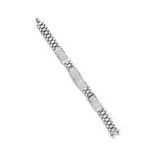 Load image into Gallery viewer, 14K White Gold 12.0 Cttw Men's Invisible Set Princess Diamond Tennis Bracelet (G-H Color, VS1-VS2 Clarity) - Size 8.5" Inches